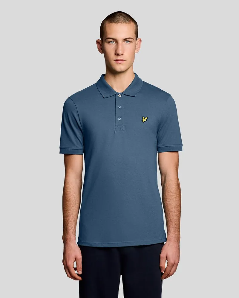 Lyle & Scott Polohemd in schlichtem Design Blau