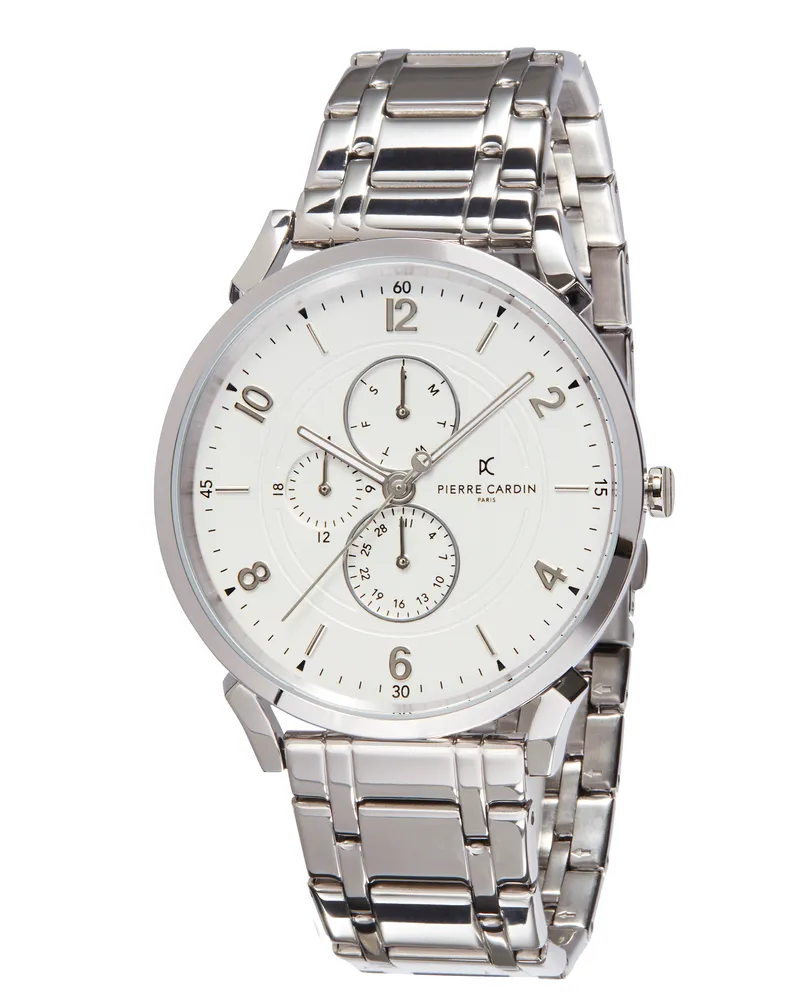 Pierre Cardin Pigalle Boulevard Silber Herren Armbanduhr CPI.2027 Silber