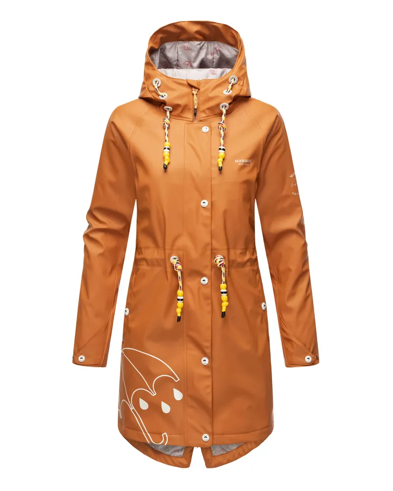 NAVAHOO Regenjacke „Dancing Umbrella“, wasserdicht mit Kapuze - Braun Braun