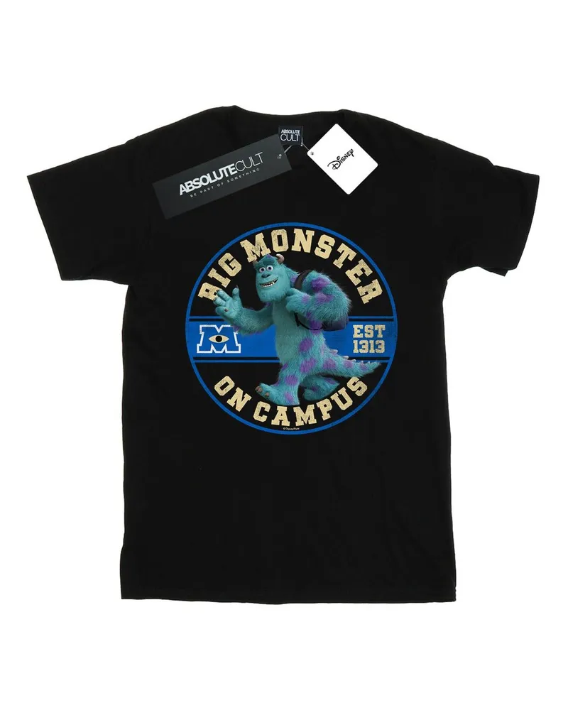 Disney Monsters University Monster On Campus" T-Shirt für Herren (Schwarz Schwarz