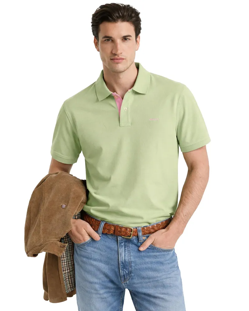 Gant Piqué-Poloshirt für Herren - Grün Grün