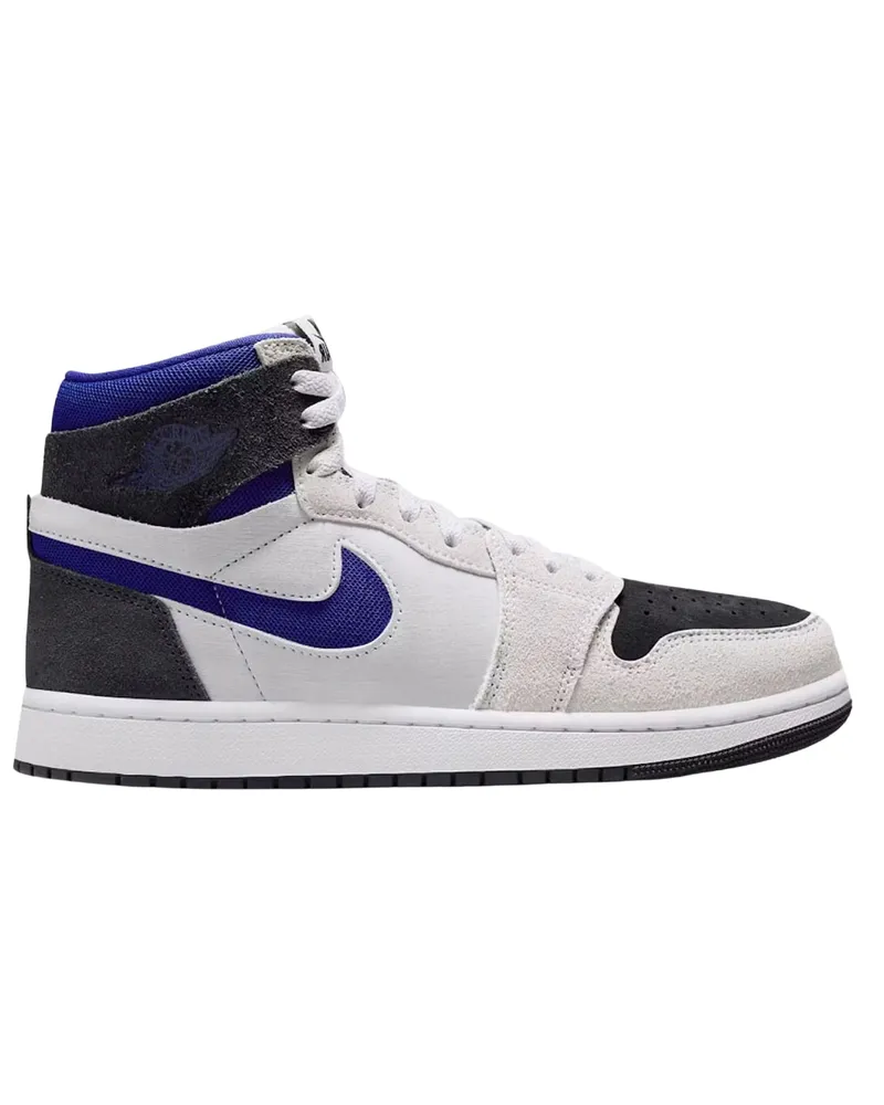 Nike Air Jordan 1 Zm Air Blaue Details Weiße Turnschuhe Blau