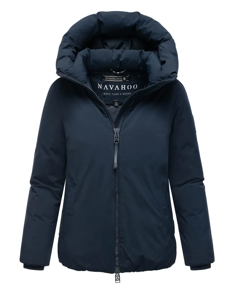 NAVAHOO Blütenlicht Damen Winterjacke – schlicht, warm & funktional Blau