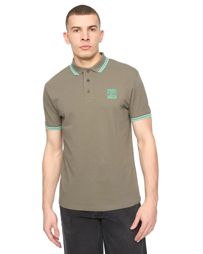 CrossHatch Herren Changra Polo-Shirt (Dunkel-Salbei Salbeigrün