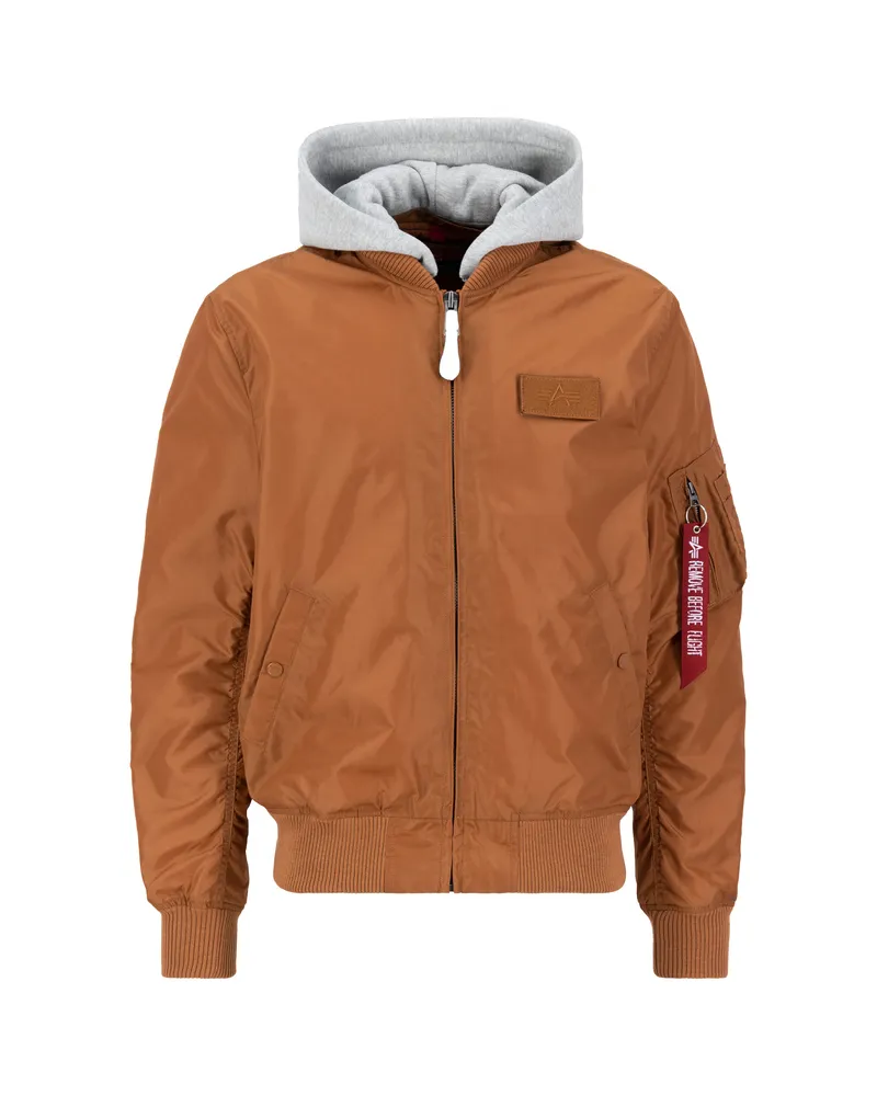 Alpha Industries MA-1 TT Hood Light Bomber Jacket Braun