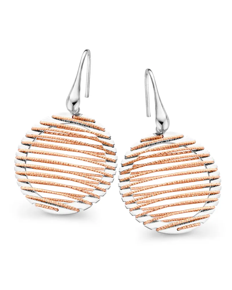 Orphelia Zelia' Damen 925 Sterling Silber Tropfohrringe - Silber/Rosé ZO-7180 Silber