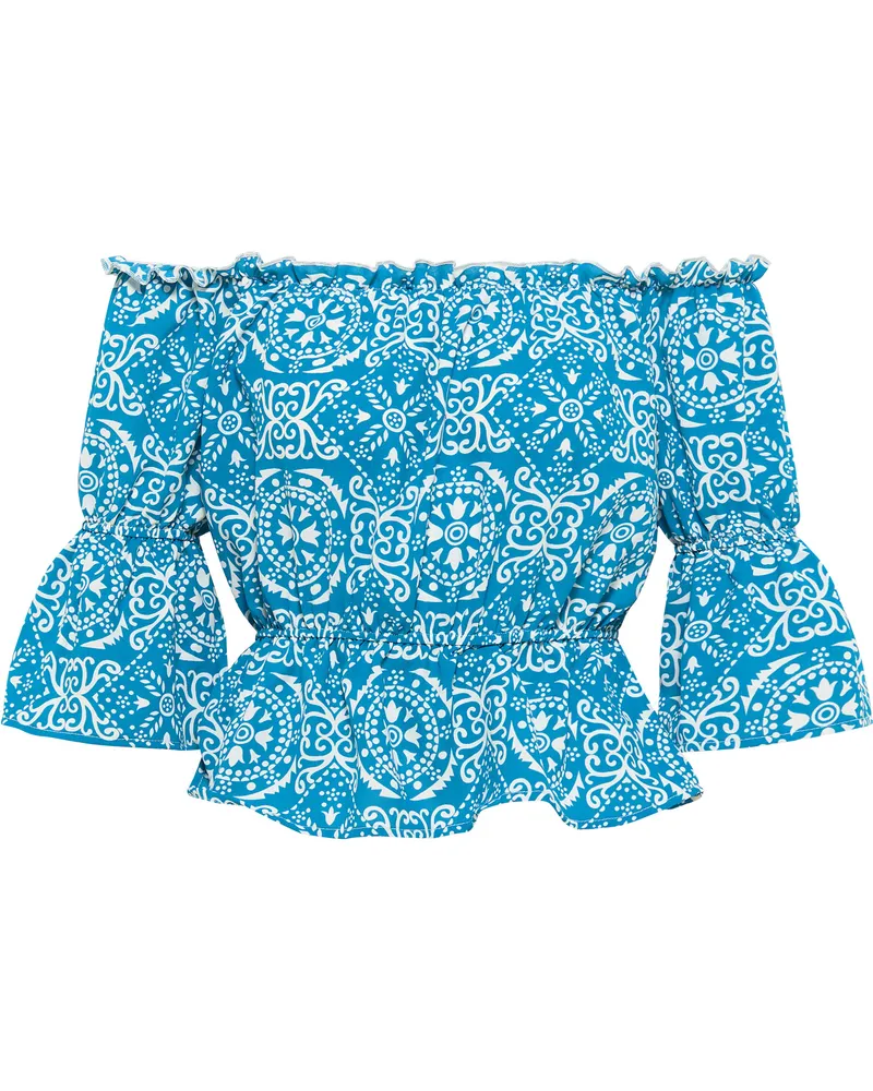 IZIA Blouse à Carmen gaya Blau