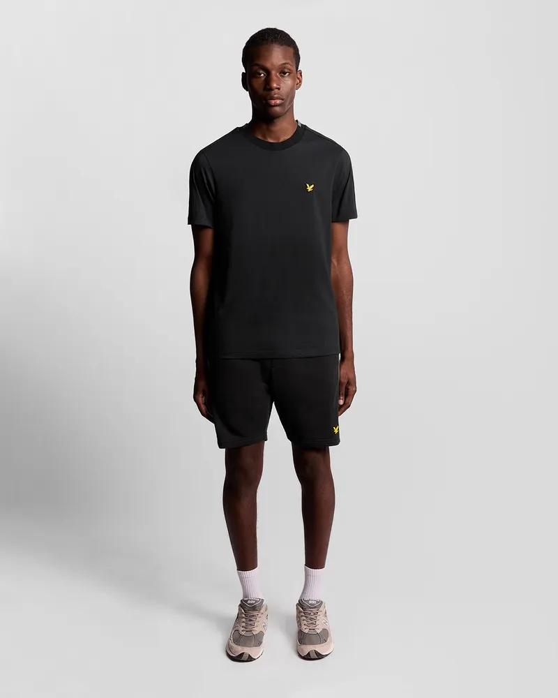 Lyle & Scott Jacquard-Tape-Shorts Schwarz