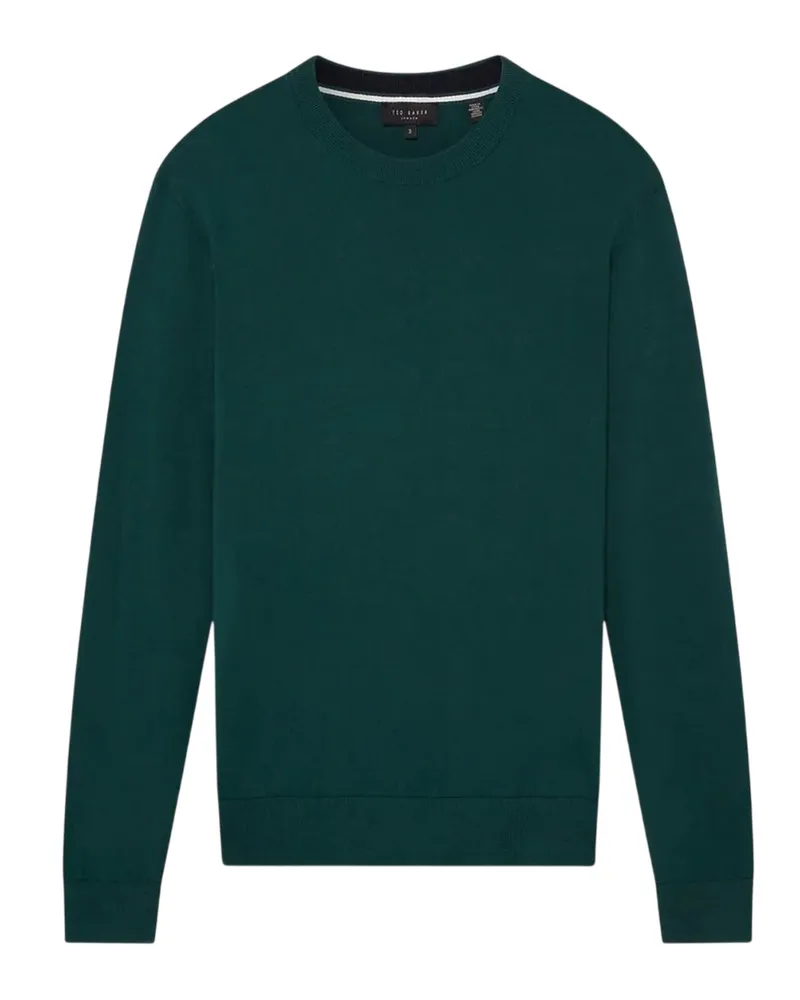 Ted Baker Pullover für Herren, Merinowolle, Langärmlig (Grün Grün