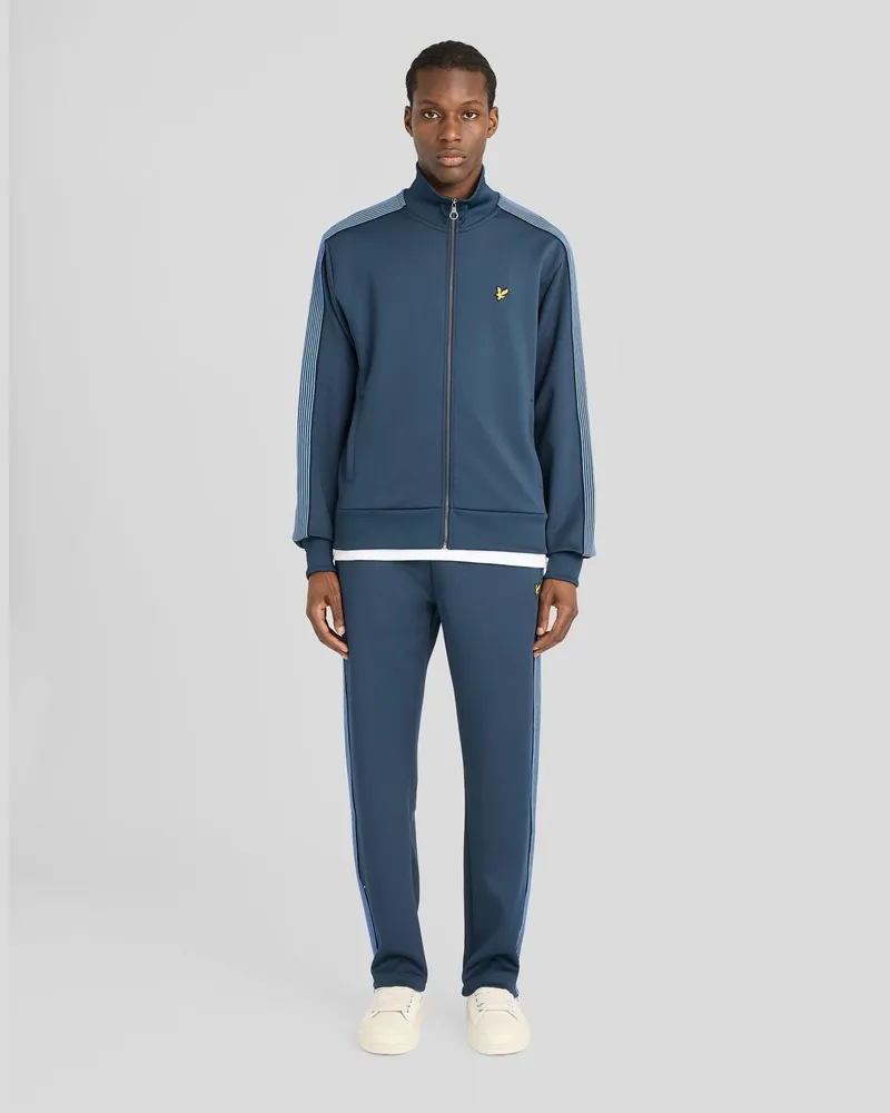 Lyle & Scott Gestreifte Trainingshose mit Tape Marineblau