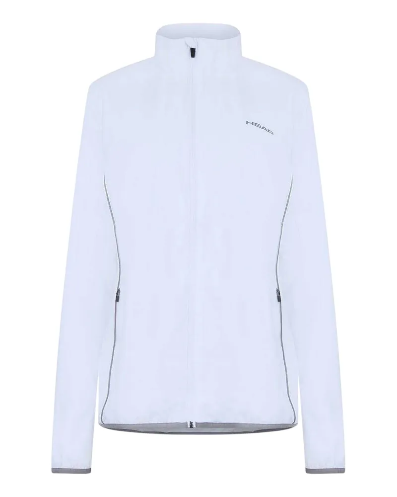 Head Club" Trainingsjacke für Damen, Durchgehender Reißverschluss (Weiß Weiß