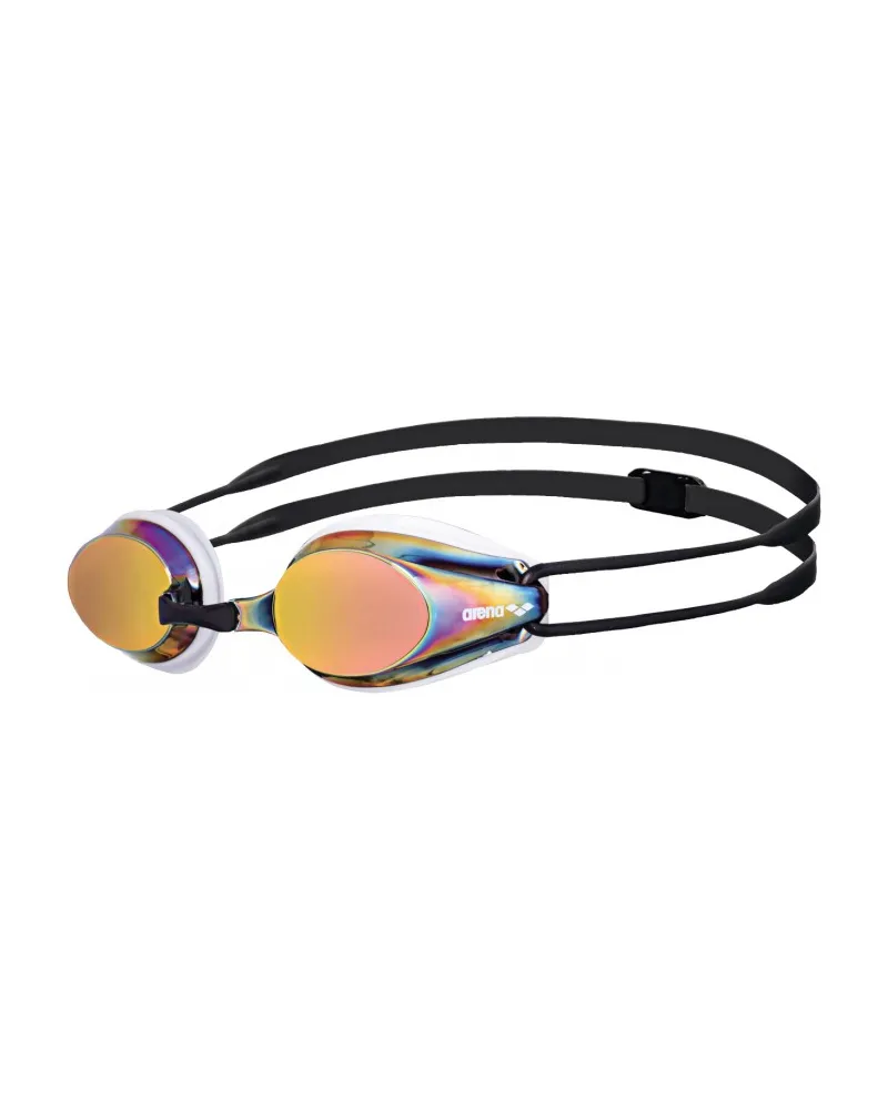 Arena Tracks" Schwimmbrille Spiegel für Herren/Damen Unisex (Weiß/Kupfer/Schwarz Weiß
