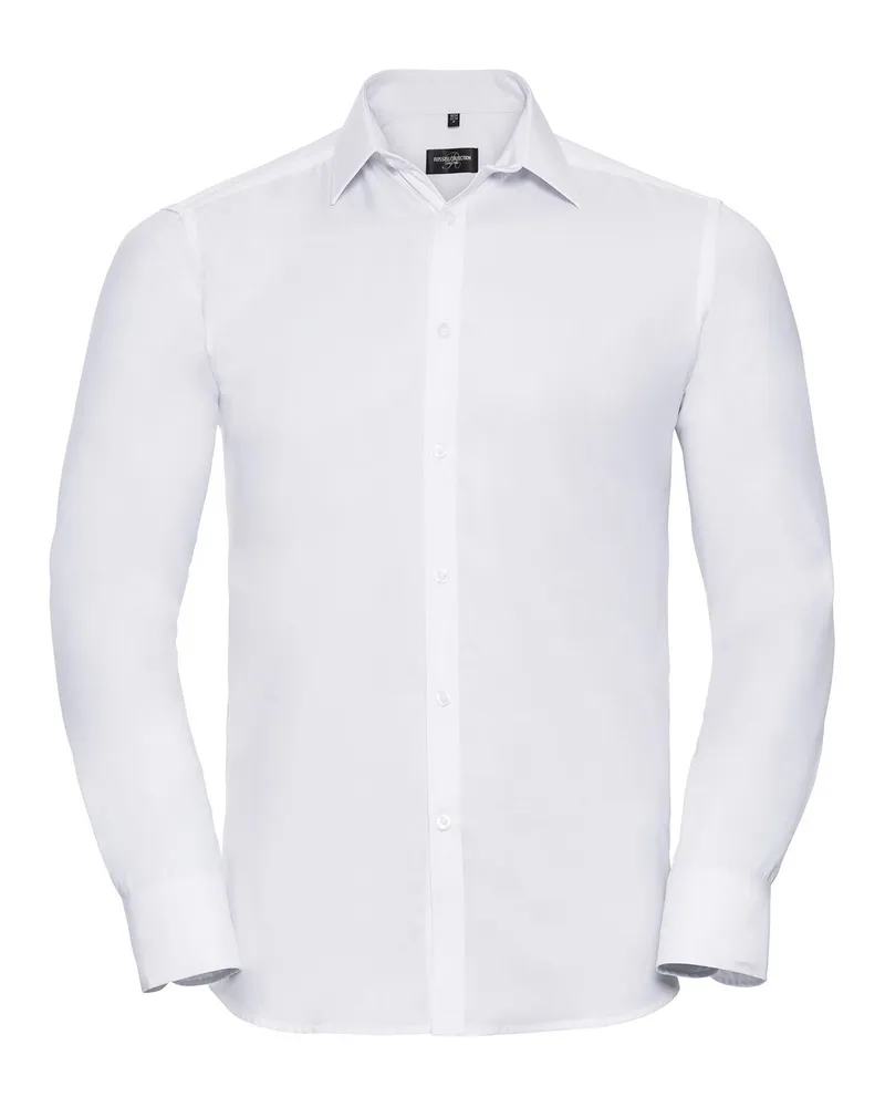 Russell Athletic Russell Collection - Formelles Hemd für Herren Langärmlig (Weiß Weiß