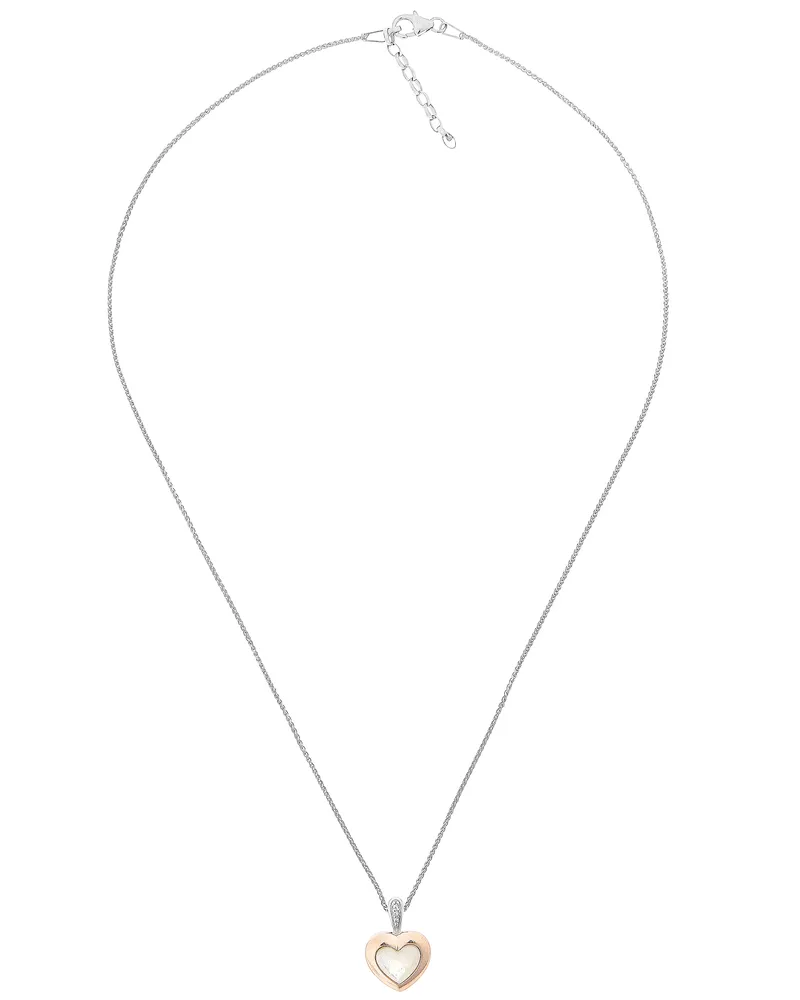 Orphelia Debby' Damen-Kette mit Anhänger aus 925er Sterlingsilber, Silber/Rosé, ZH-7289/RG Silber