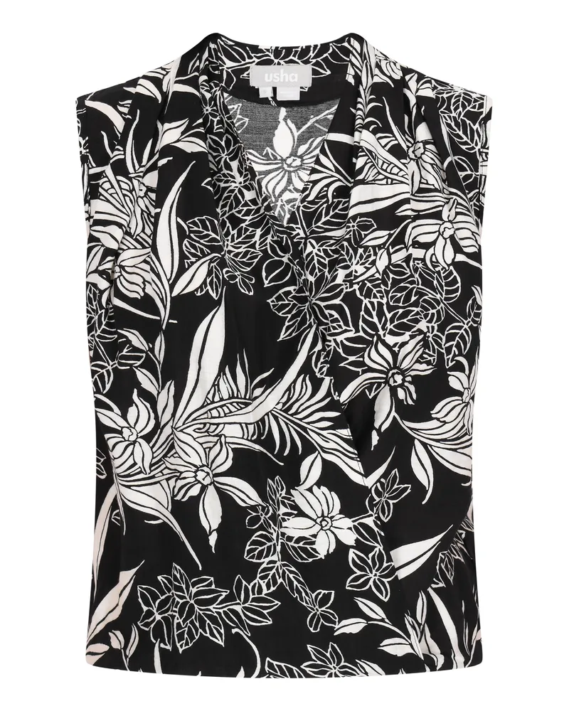 Usha Bluse Frauen schwarz/offwhite Schwarz