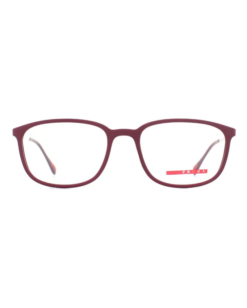 Prada brille Rahmen PS03HV VYX1O1 Bordeaux Gummi Männer Lila