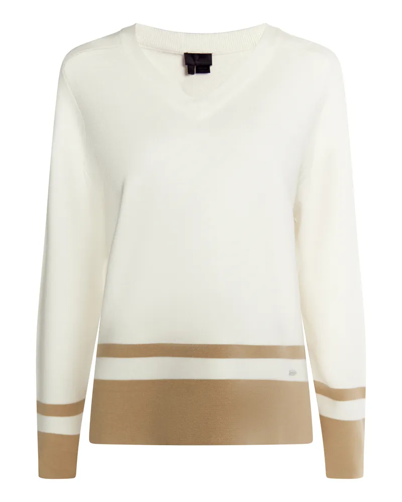 DreiMaster Strickpullover Damen Wollweiss Beige Wollweiß