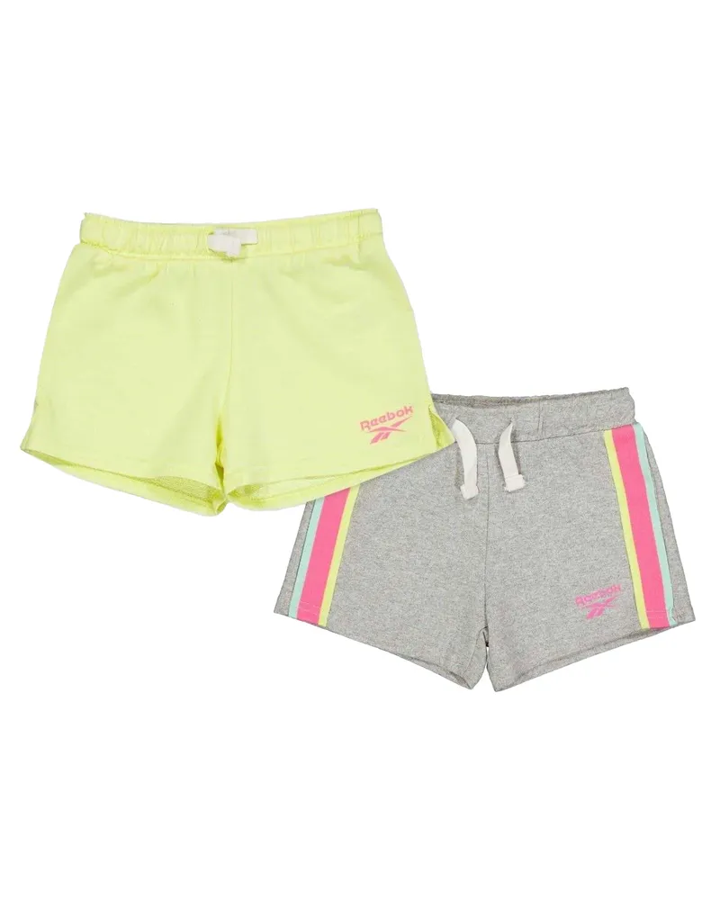 Reebok Shorts für Mädchen (2er-Pack) (Hellgrau meliert Hellgrau