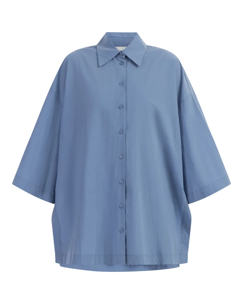 RISA Chemise oversized teylon Blau