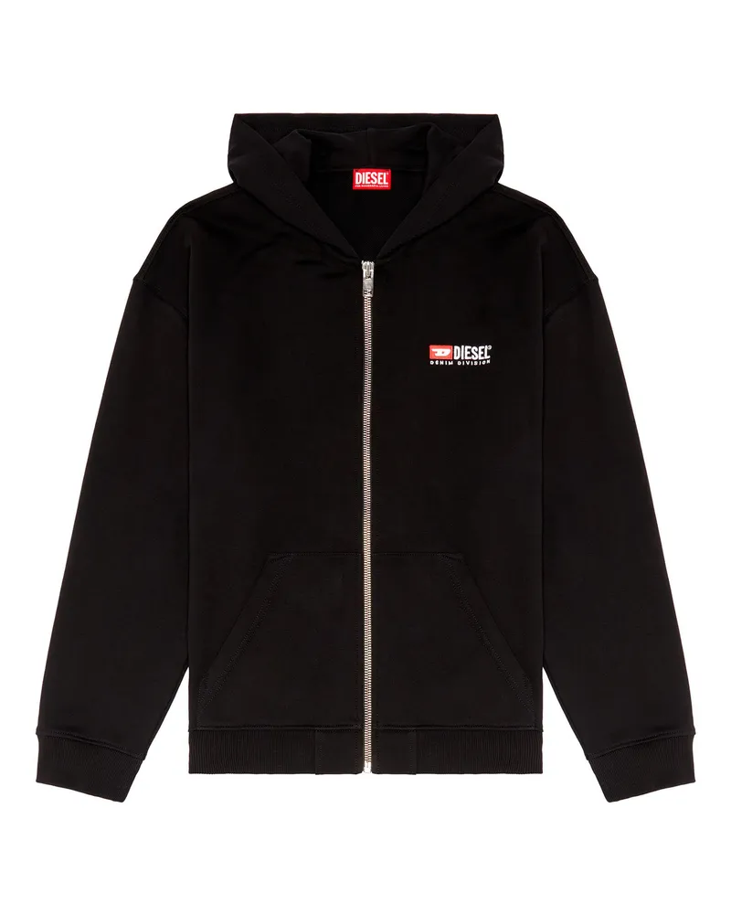 Diesel S-Boxt-Hood-Zip-Div Sweat Sweatjacke Schwarz
