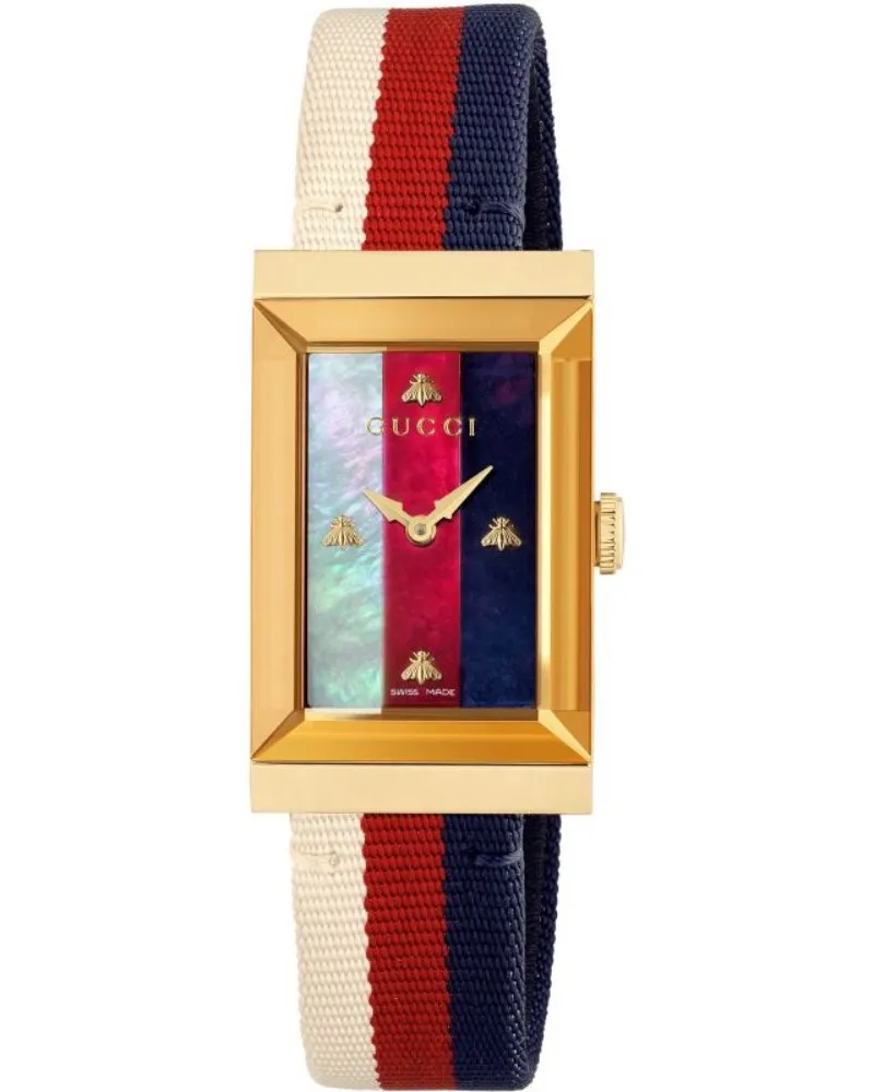 Gucci G-Frame YA147405 Multicolor Damenuhr - Stilvoller und eleganter Zeitmesser Mehrfarbig
