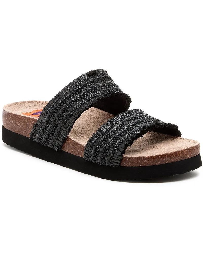 Rocket Dog Aruba Raffia Damen Sandalen aus Textil in Schwarz Schwarz