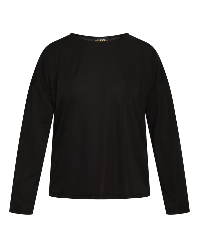 Usha Langarmbluse Damen schwarz Schwarz