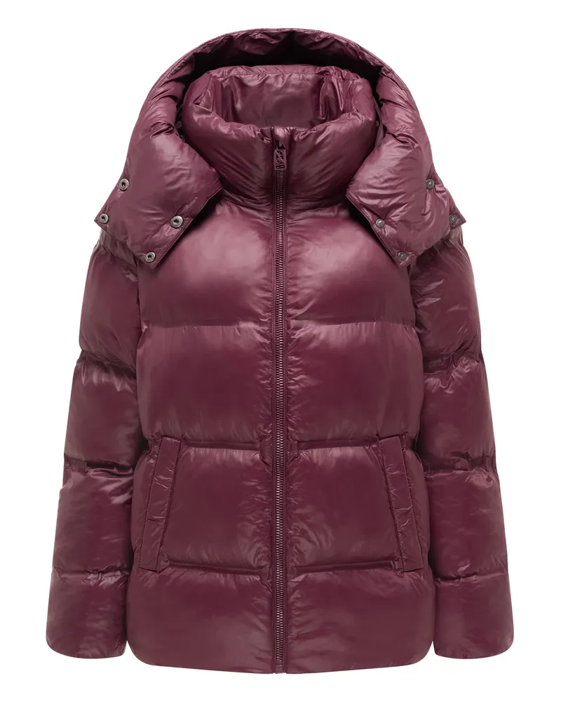 NAVAHOO Damen Winterjacke Snow-Frame mit abnehmbarer Kapuze Rot