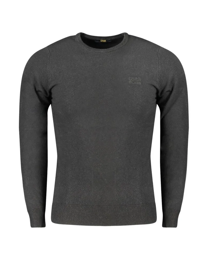Roberto Cavalli Rundhals-Pullover Klassische Strickwaren Grau