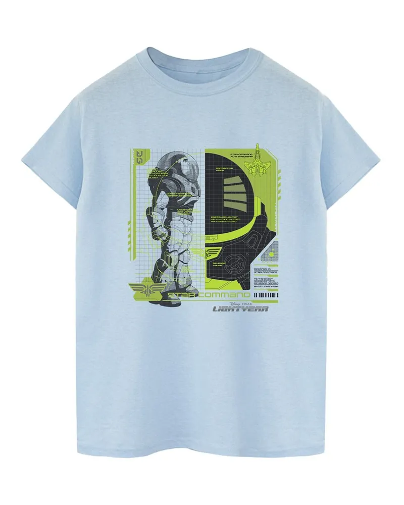 Disney Lightyear Buzz Tech Panel" T-Shirt für Herren (Babyblau Hellblau