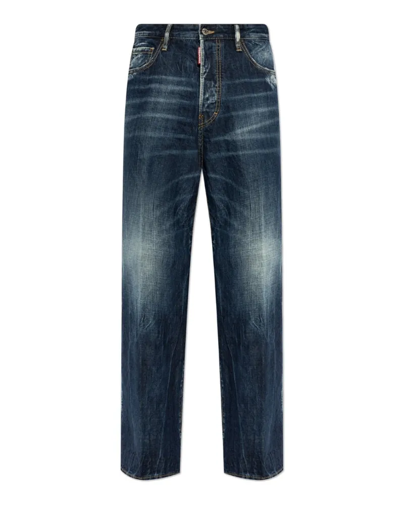 Dsquared2 Be Cool Be Nice Wash Loose Jeans Navy Blue Blau