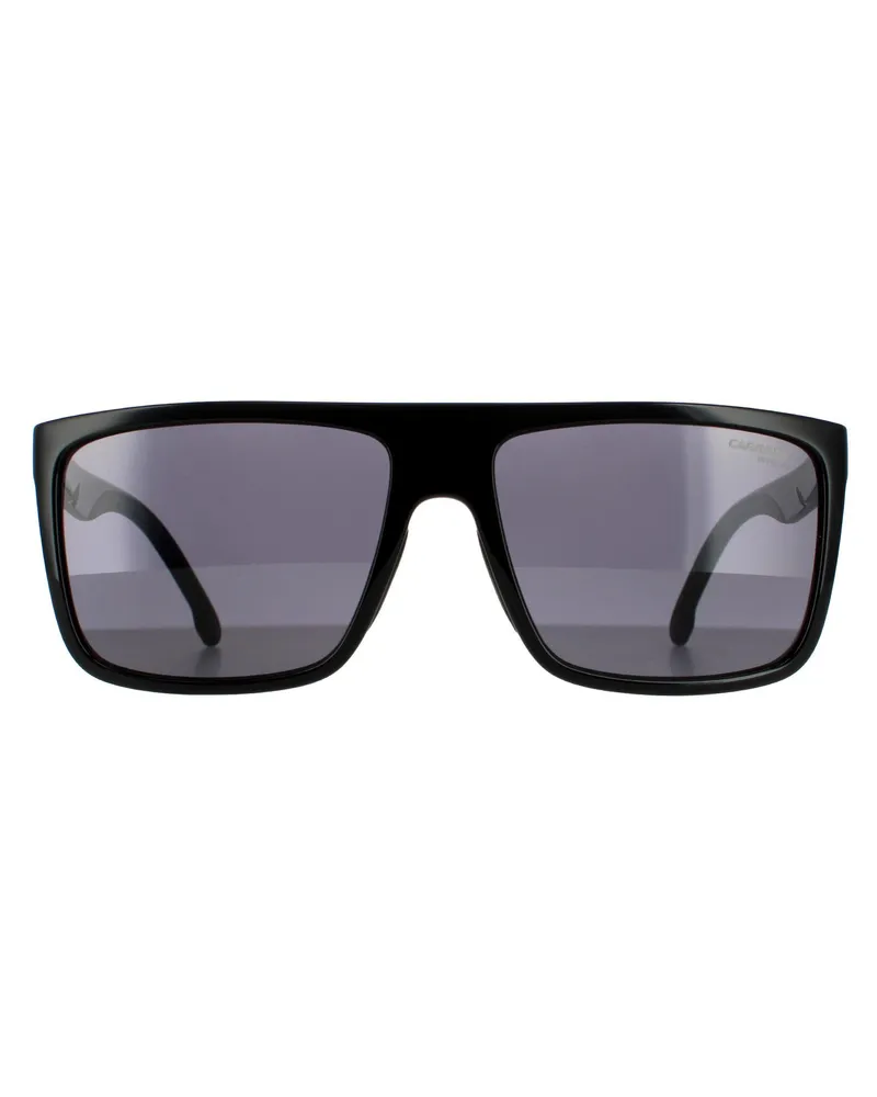Carrera Rectangle Mens Schwarz Grau Sonnenbrille Schwarz