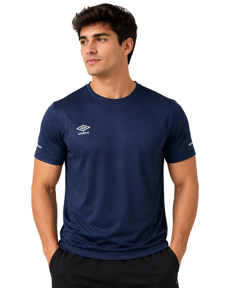 Umbro T-Shirt für Herren, Rundhalsausschnitt, Athletisch (Dunkel-Marineblau Marineblau