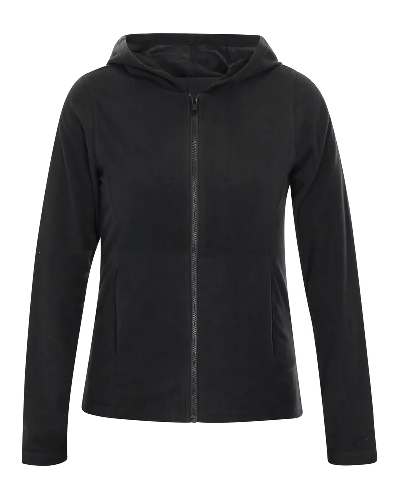 My Mo Fleecejacke Damen schwarz Schwarz
