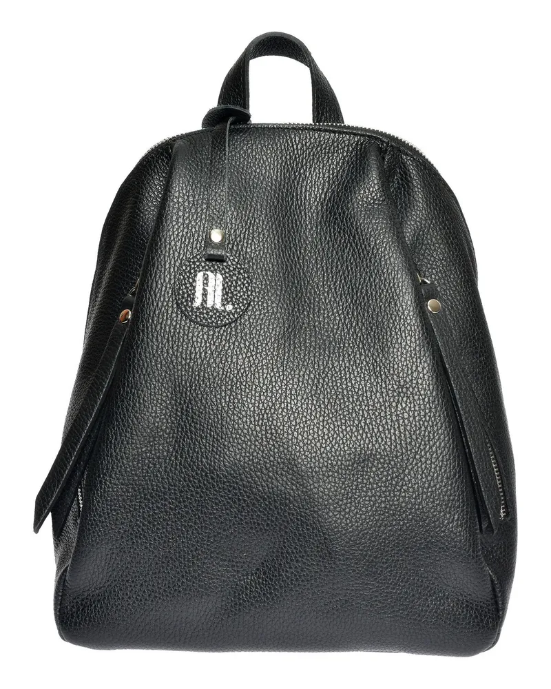 Anna Luchini Schwarz Rindsledertasche Schwarz