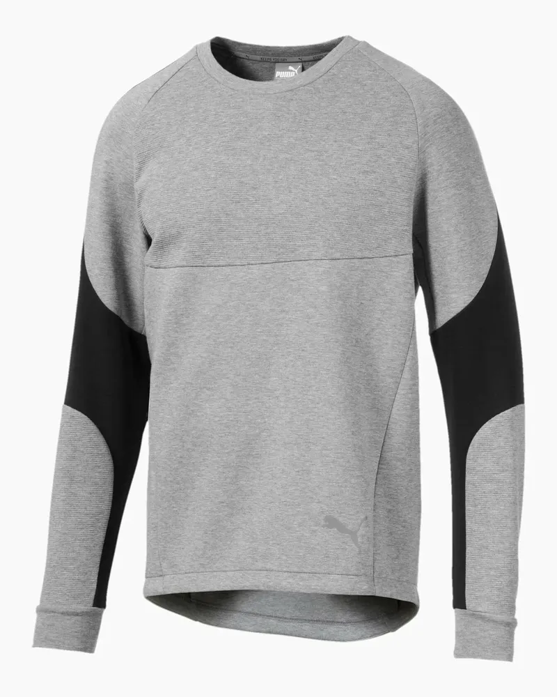 Puma Mens Evostripe Crew Sweatshirt Grey Pulloper 580091 03 Grau