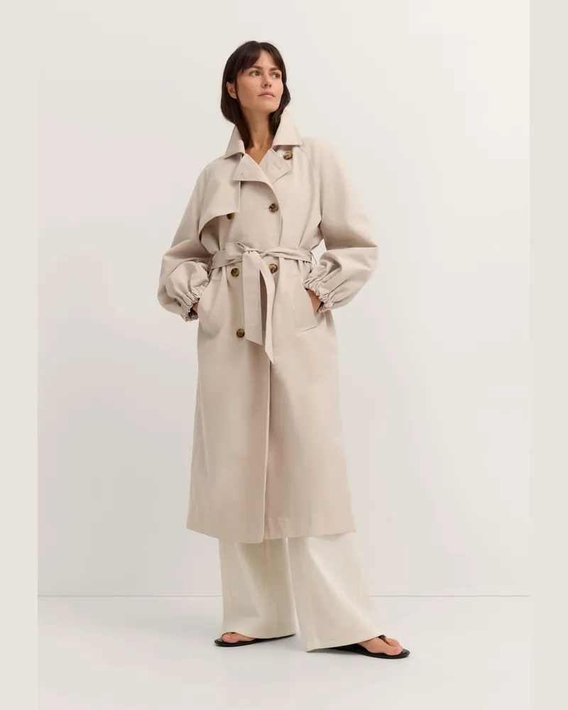 Bugatti Damen Trenchcoat wasserabweisend mit Bindegürtel Beige