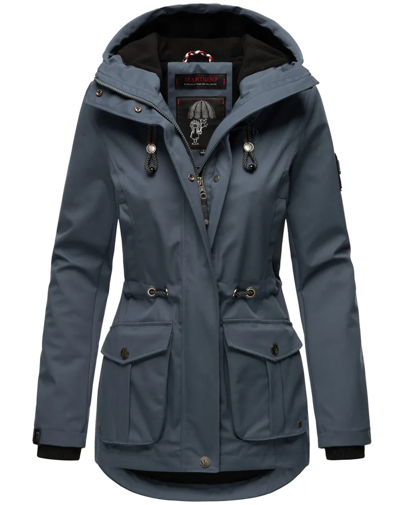 Marikoo Damen Übergangsjacke Babetaa Princess mit Kapuze Blau