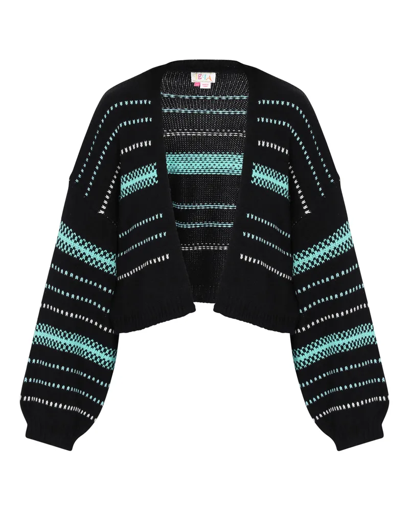 IZIA Strickjacke Frauen schwarz aqua Schwarz