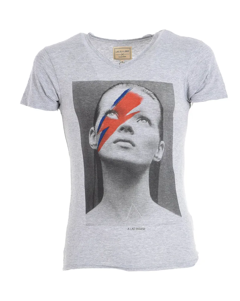 Eleven Paris Kurzarm-T-Shirt für Männer mit Rundhalsausschnitt 13S1LT001 Grau