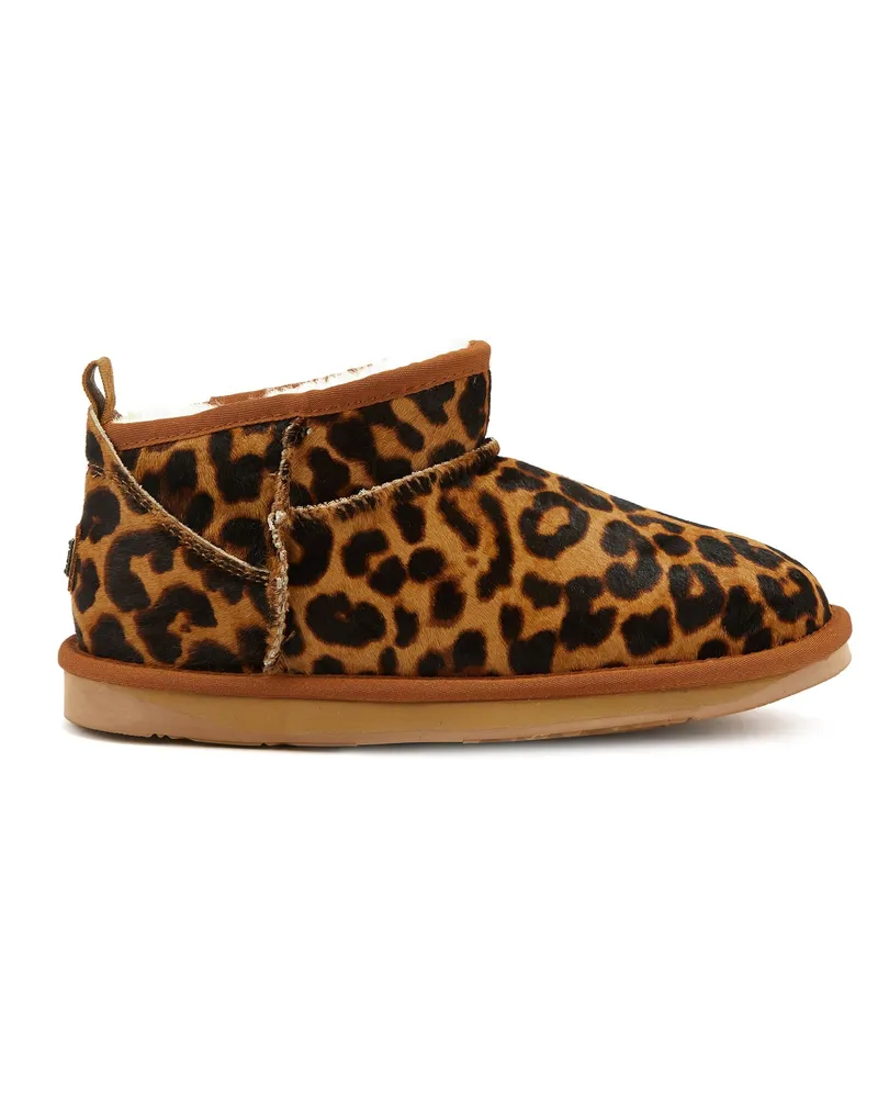 Australia Luxe Gemütliche, ultrakurze Leoparden-Ankle-Boots für Kinder Mehrfarbig