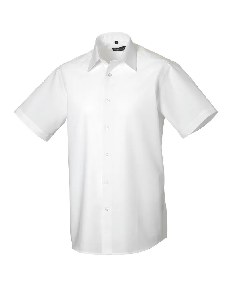 Russell Athletic Russell Collection - Formelles Hemd für Herren kurzärmlig (Weiß Weiß