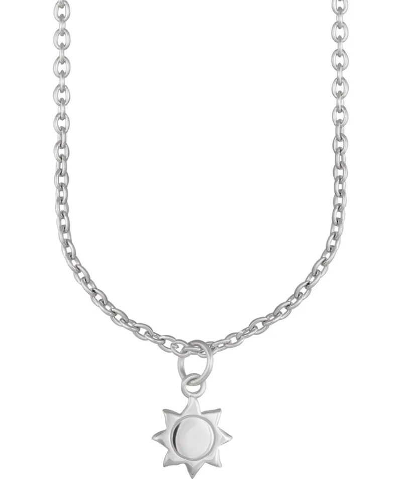 cai Anhänger mit Kette 925 Sterling Silber rhodiniert Sonne Silber