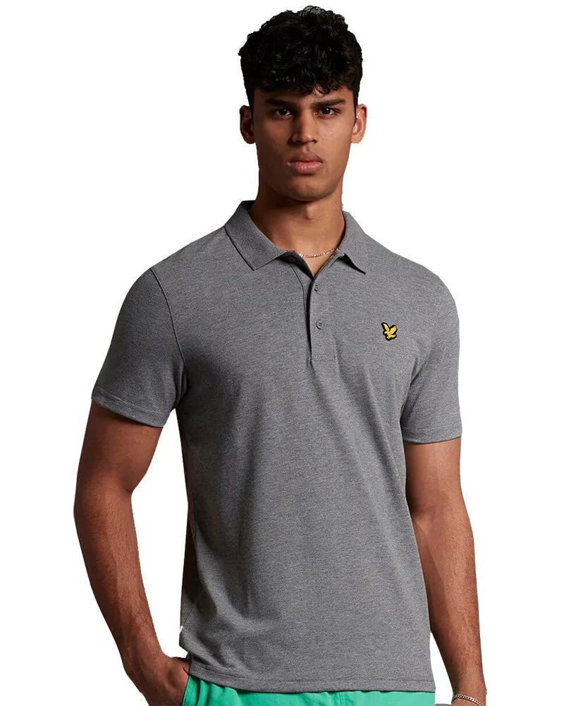 Lyle & Scott Herren Sport Kurzarm-Poloshirt mit Wicking Grau