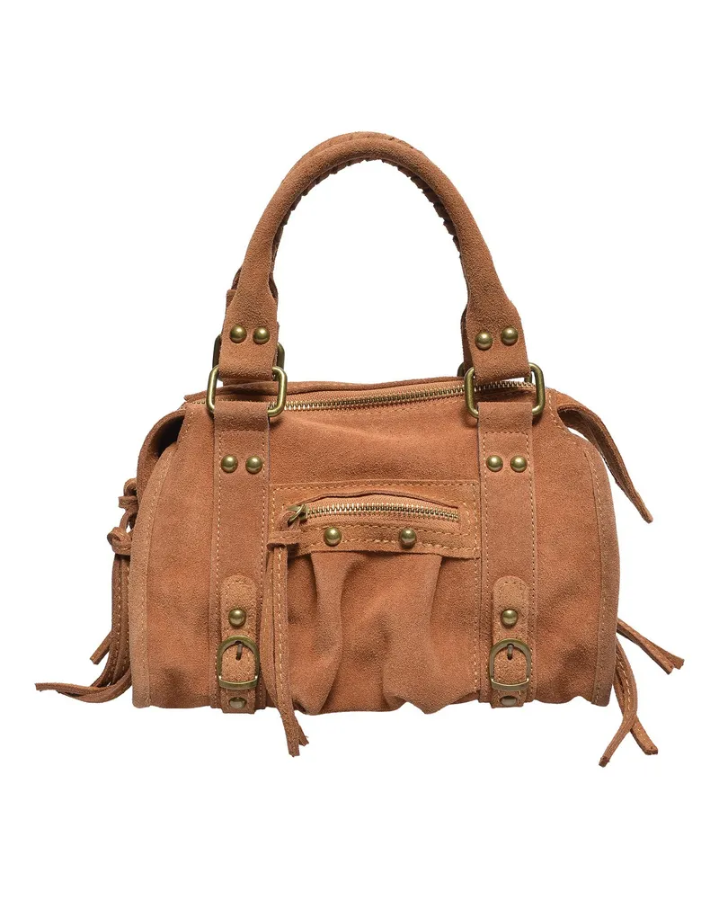 Luisa Vannini COGNAC Rindsledertasche Braun