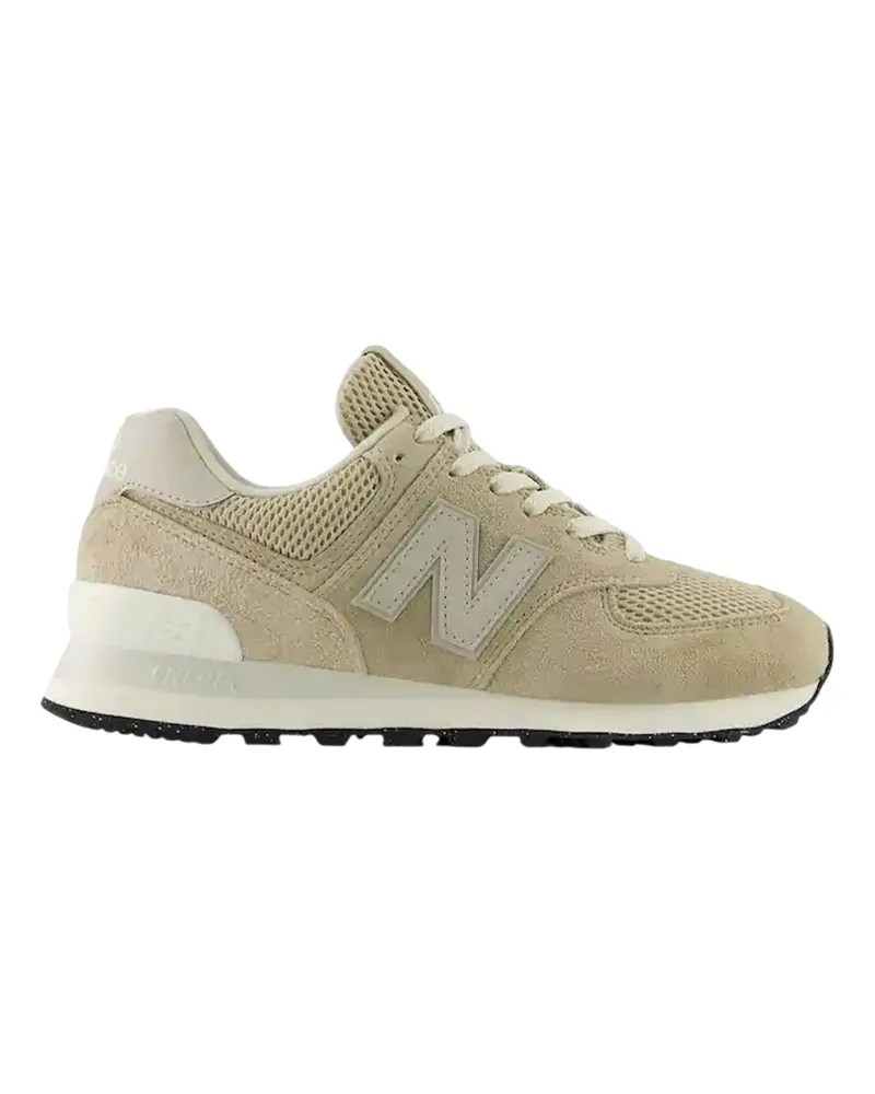 New Balance 574" Sneaker für Damen, Wildleder, Keilabsatz (Beige/Weiß Beige