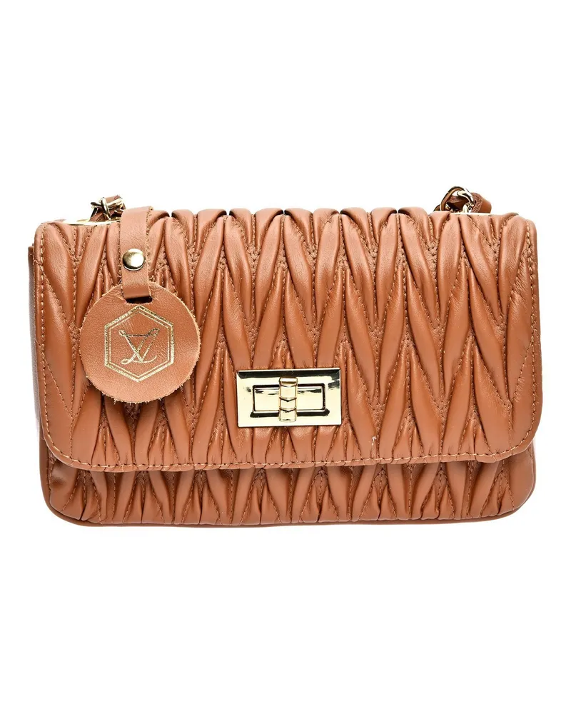 Luisa Vannini Braun Rindsledertasche Braun