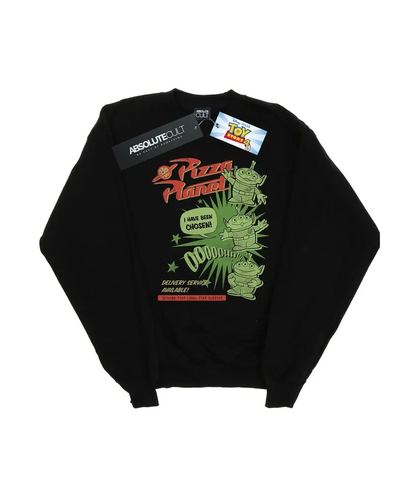Disney Toy Story 4 Pizza Planet Little Green Men" Sweatshirt für Herren (Schwarz Schwarz