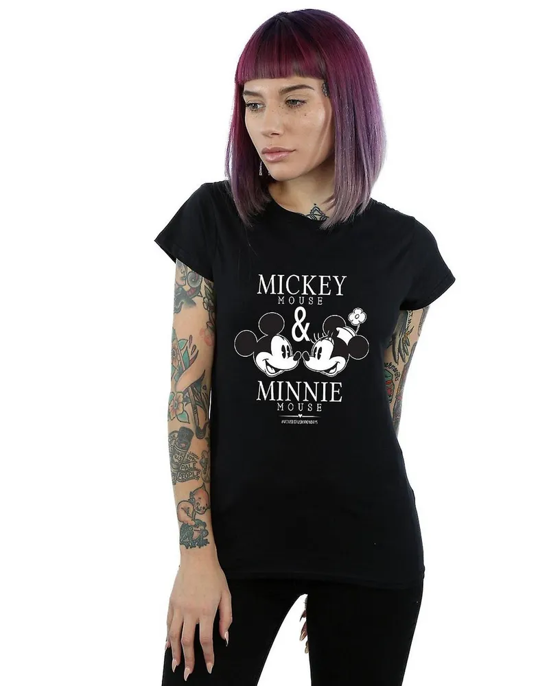 Disney Mousecrush Mondays" T-Shirt für Damen (Schwarz Schwarz