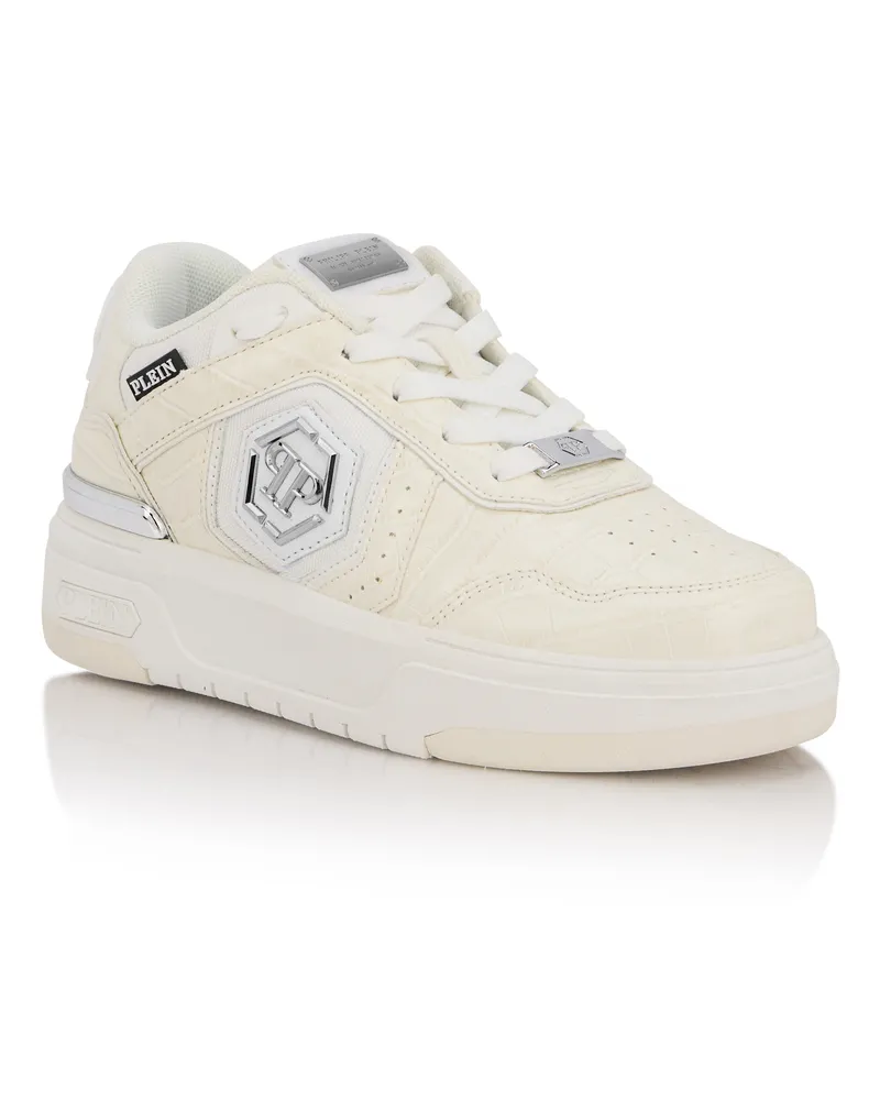 Philipp Plein Low-Top Sneakers Sk8R Plein Cocco Weiß